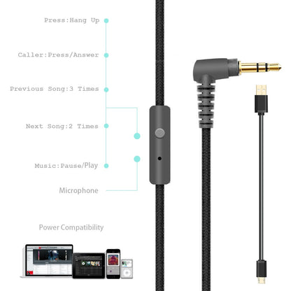 Riwbox Bluetooth Headphones, XBT-80 Folding Stereo Wireless Bluetooth Headphones Over Ear with Microphone and Volume Control, Wireless and Wired Headset for PC/Cell Phones/TV/Gym (Black Gold)