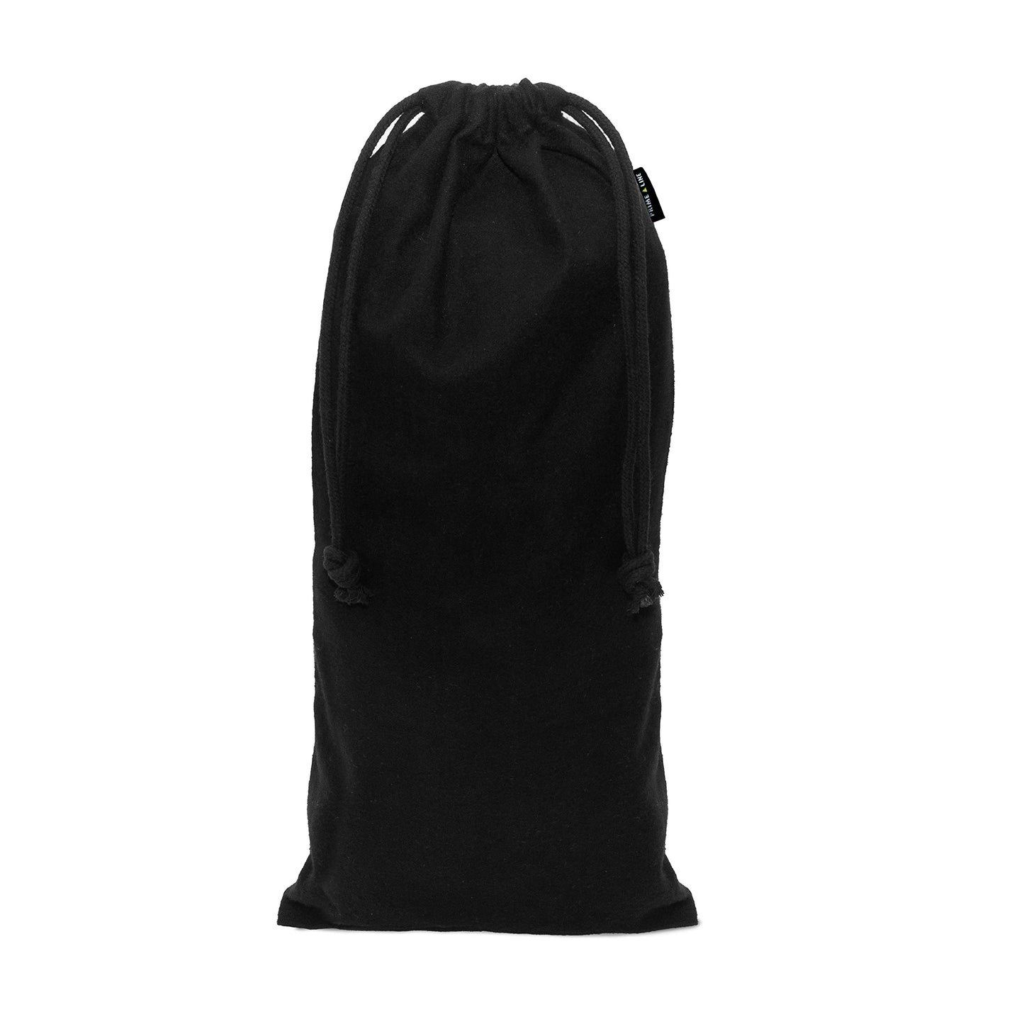 ZENPAC Shoe Dust Bags, Black Duster Flannel Pouch with Drawstring Closure, Washable Breathable Cotton Fabric for Boots, Travel, Luggage, 8x17, 4 Pack