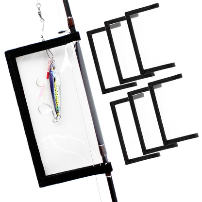 CASTSTRIKE 6PCS Fishing Lure Wraps Hook Safety Cover, Clear PVC Lure Protector for Treble Hooks, Bait Storage, Tangle‑Free Safe Fishing + Rod Tip Protector, Saltwater Safe (3M+3L)