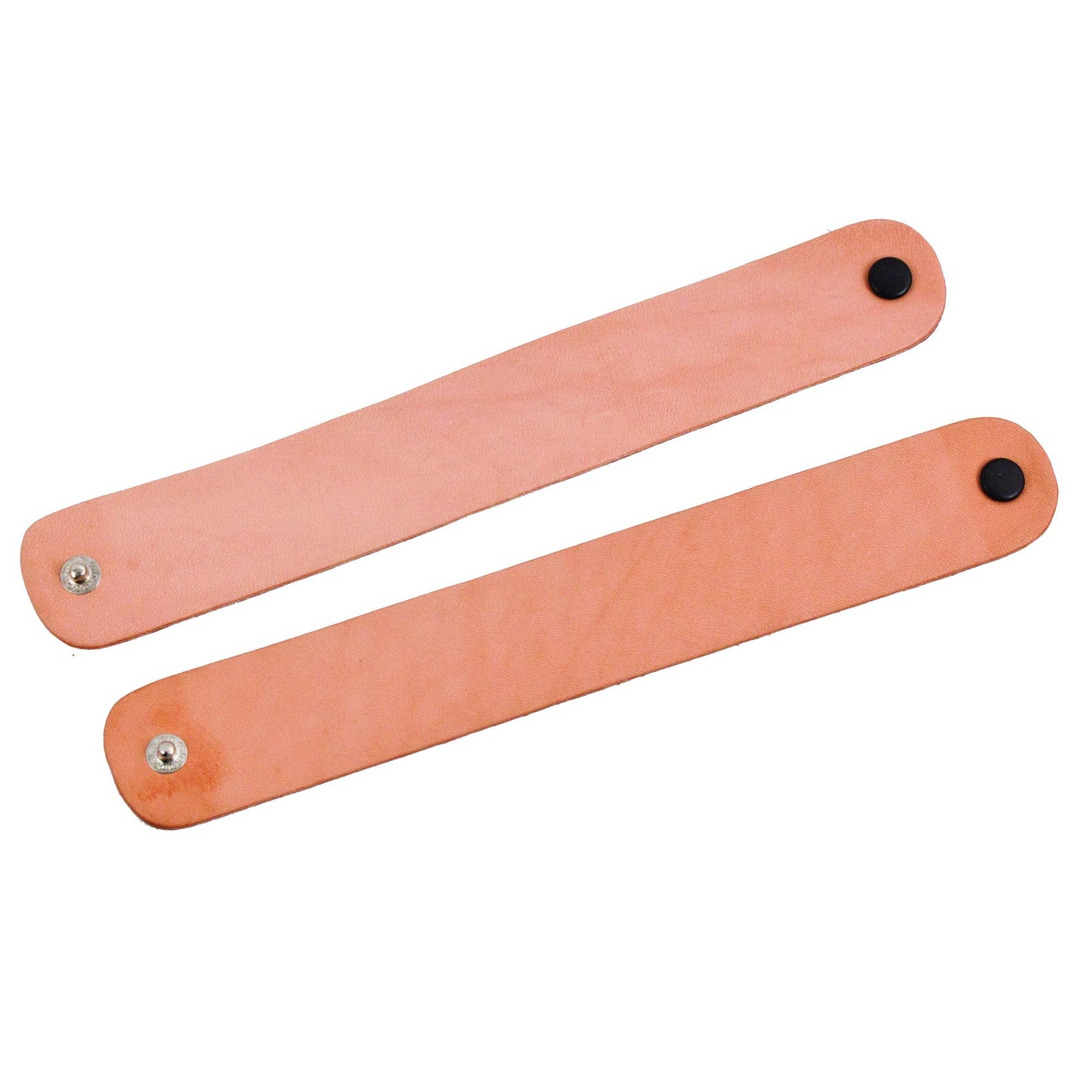 Realeather C4138-08 Medium Leather Wristbands with Snap Closure, Medium, Natural, 8-Pack