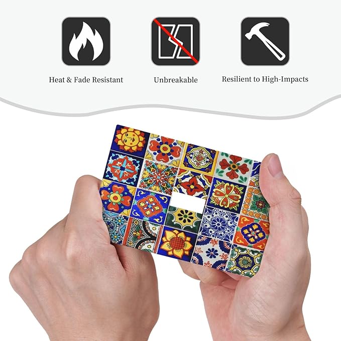 Traditional Colorful Talavera Mexican Spanish Moroccan Tiles Single Toggle Light Switch Plates Cover Decorative 1 Gang Wall Plate Electrica Faceplate for Bathroom Bedroom Decorate Accessories