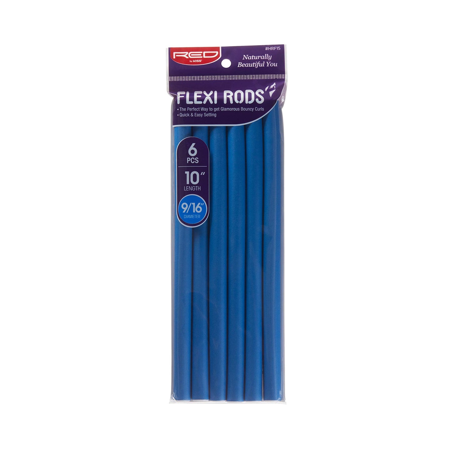 Red by Kiss 36PCS Flexi Rods, Flexible Curling Rods, Twist Foam Hair Rollers, No Heat Hair Curlers 7" Sets
