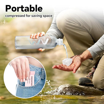 Compressed Towels 300 Count, Disposable Face Towels, Coin Tissues, Portable