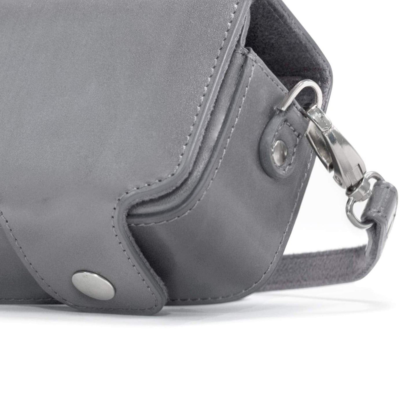 MegaGear Leather Camera Case with Strap Compatible with Sony Cyber-Shot DSC-RX100 VII, ZV-1, DSC-RX100 VI, DSC-RX100 V, DSC-RX100 IV, DSC-RX100 III, DSC-RX100 II - Grey (MG1206)
