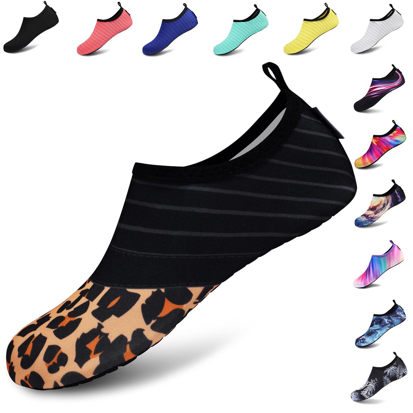 VIFUUR Water Sports Unisex Shoes Splice Orange Leopard - 7.5-8.5 W US / 6-7 M US (38-39)