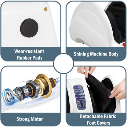 H&B Luxuries Shiatsu Foot Massager Machine with Remote Controller, Kneading and Rolling Home Massagers for Feet, Ankle, Calf, Leg, Ideally for Men, Women, Father, Mom Parents and The Elderly, Red