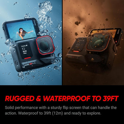 Insta360 Ace Pro 2 Dual Battery Bundle Waterproof 33ft Action Camera Lens 8K Large Sensor and Dual AI Editing Noise Reduction 1/1.3" Sensor, Leading Low Light Flip Up LCD Screen Sports Content