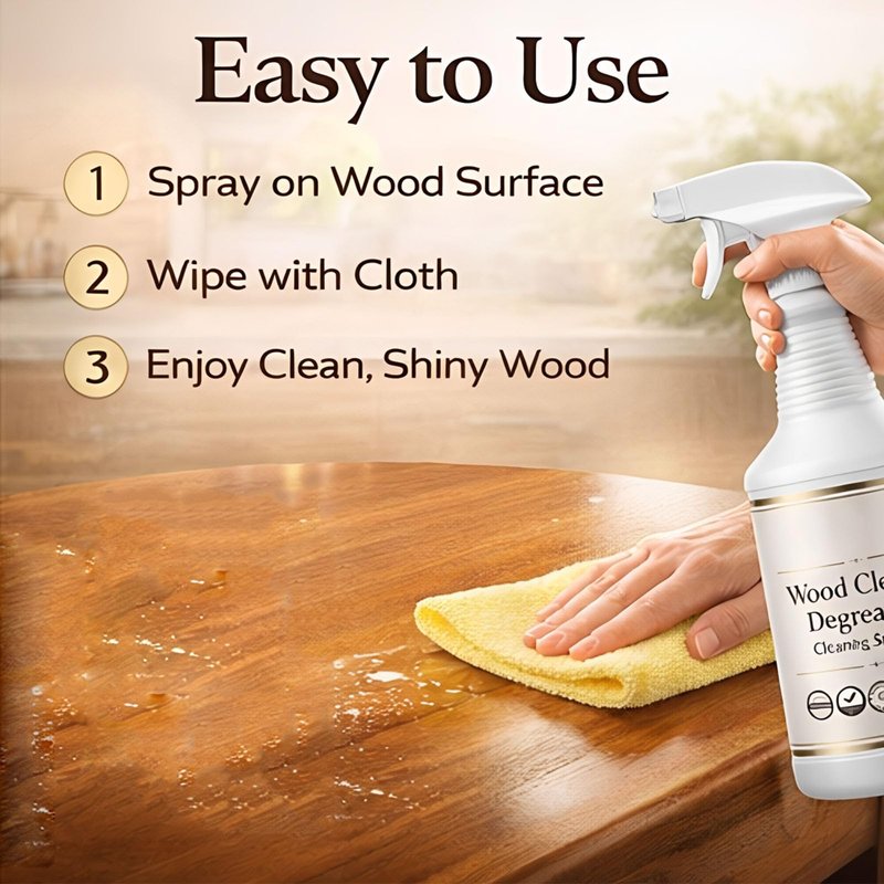 Wood Cleaner,Cabinet Cleaner,500MLKitchen Cabinet Cleaner,Shine, Clean And Protect Spray,For Wood Cabinets, Furniture, Tables, Baseboards, Trim And More (2PC)