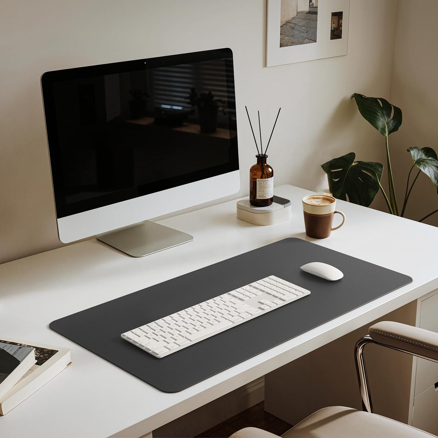 Jotsome Leather Desk Pad Mat, Non-Slip Desk Blotter Pad - Desk Protector for Office, Home, Laptop, and Desktop