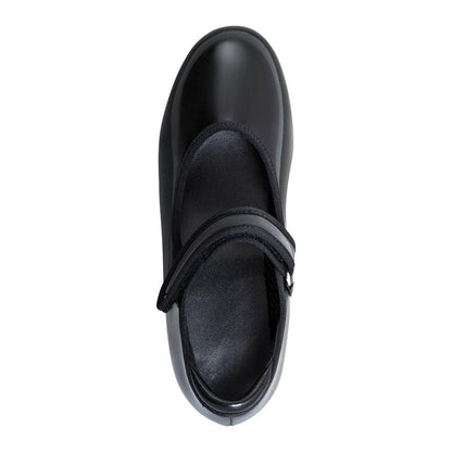 Linodes Economy Unisex-Child Easy Strap Tap Shoe for Girls and Boys Tap Flat-Black Patent-12M-Little Kid