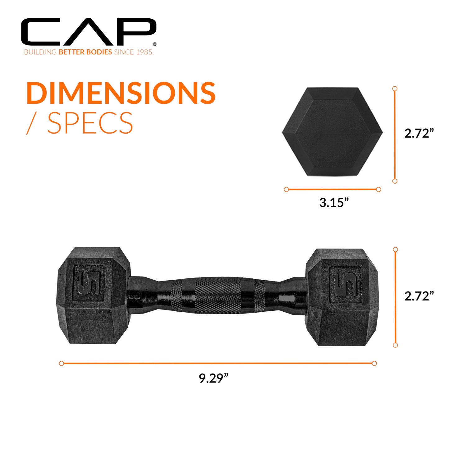 CAP Barbell Coated Dumbbell Weight | Multiple Options Pairs & Sets