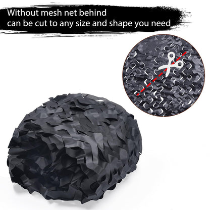 Yeacool Light Weight Camo Netting for Hunting Blind Burlap Camouflage Netting for Party Decor Outdoor Camping Deer Duck Tree Stand Car Cover (Black, 32.8ftx4.9ft, 10m*1.5m)