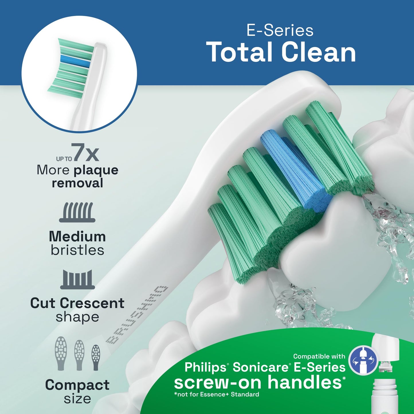 Brushmo e-Series Electric Sonic Toothbrush - Rechargeable Screw-On Electronic Tooth Brush for Adults with 3 Modes & Timer - IPX7 Waterproof, Long-Lasting Battery & Wireless Charging Base - White