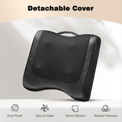 Boriwat Back Massager with Heat, Neck Massager for Pain Relief Deep Tissue, 3D Kneading Massage Pillow for Back, Neck, Shoulder, Legs, Gifts for Women Men Mom Dad