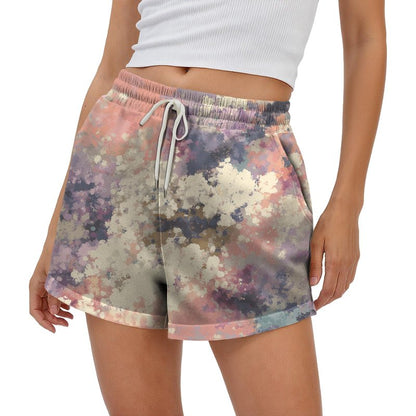 domirica Camouflage Sweat Shorts for Women Lightweight Breathable Comfortable Athletic Shorts with Pockets Women Elastic Waist Soft Casual Sweat Drawstring Design Loose Fit Beachwear Fashion Trendy,S
