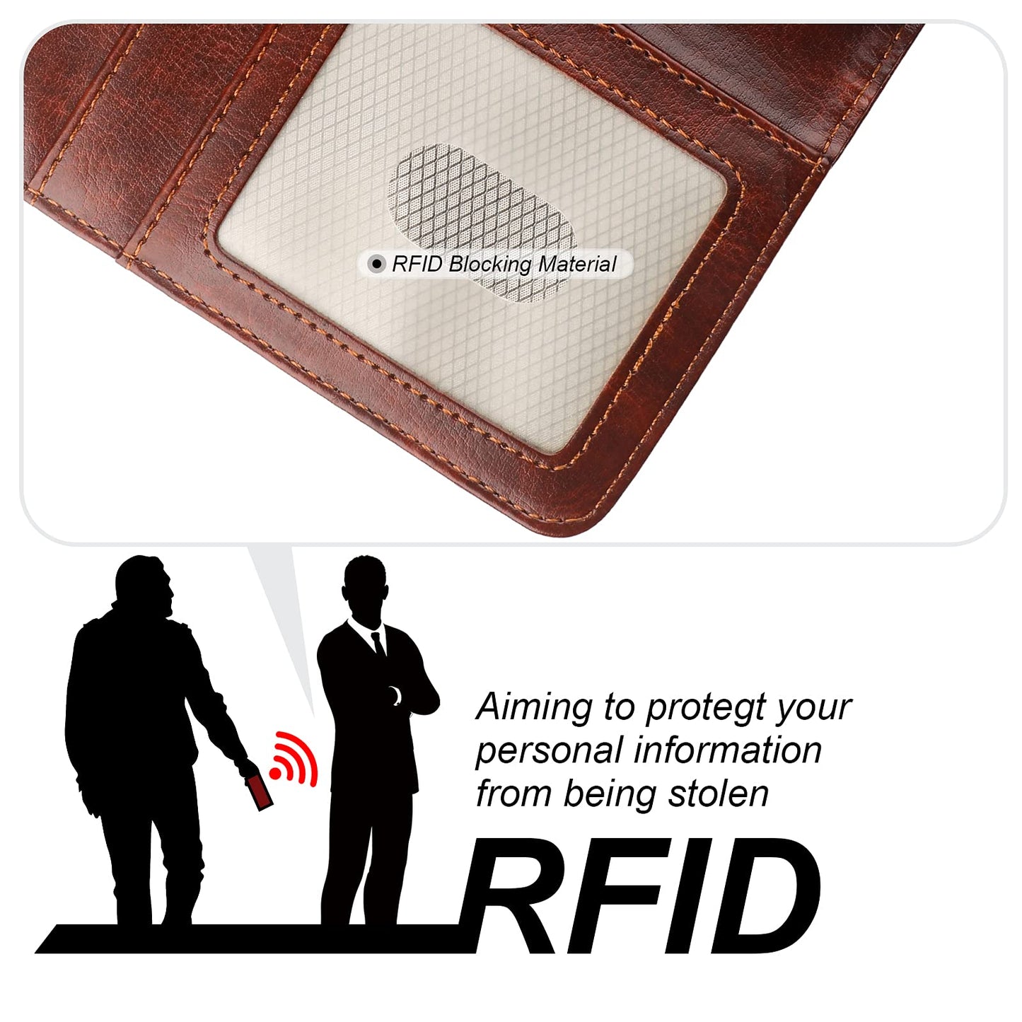 Bocasal Detachable Wallet Case for iPhone 16 Pro RFID Blocking Card Slots Holder Premium PU Leather Magnetic Kickstand Shockproof Wrist Strap Removable Flip Protective Cover 5G 6.3 inch (Brown)