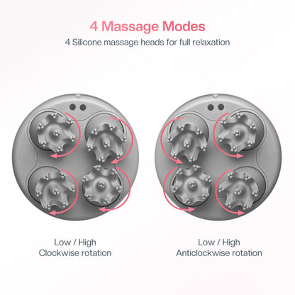COMFIER Electric Scalp Massager with Mutlti-Modes Vibration, Portable Handheld Head Scratcher for Hair Growth,Waterproof Head Massager for Full Body,Dog Cat Massager for Deep Clean and Stress Relax