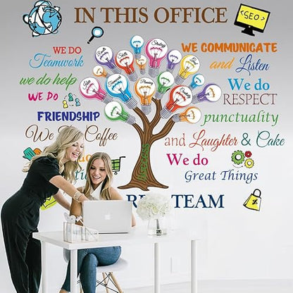 Office Wall Decor Inspirational Wall Decals Wall Quotes Stickers Peel and Stick Motivational Wall Stickers Removable Positive Wall Decor Sticker for Office Bedroom Living Room DIY Art.