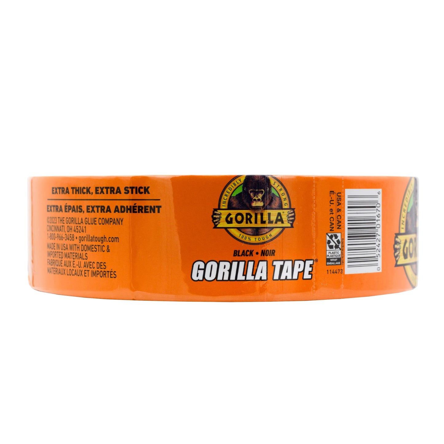 Gorilla Duct Tape,Black Tape,1.88" x 50 yd - Heavy Duty and Weather Resistant for Indoor or Outdoor,(Pack of 6)