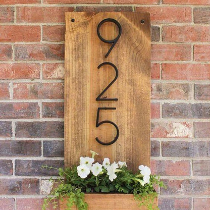5" Floating Stainless Steel Address House Number, Modern Metal Anti-Rust House Numbers with Nail Kits for Door Garden Mailbox Decor Visibility Signage (8)