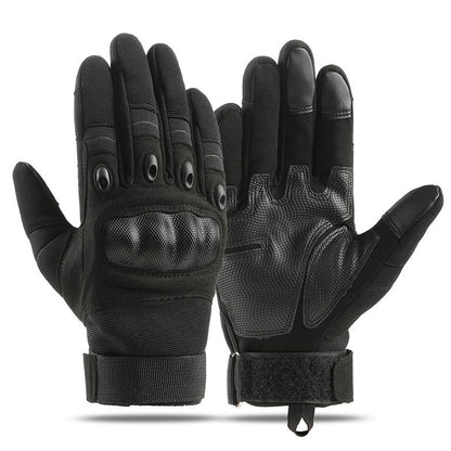 HYCOPROT Men’s Utility Gloves, Motorcycle Glove with Touchscreen Full Finger Palm Pad Protection Gears Durable Work Outdoor Lightweight Breathable for Sport Hiking Motorbike Cycling Paintball Boxing