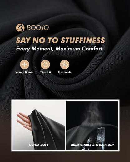 BOOJO Tank Tops Men - Summer Black Quick Dry Moisture Wicking Workout Muscle Sleeveless Shirts for Gym Running Beach