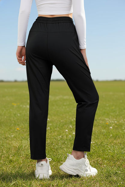 IWOLLENCE Women's Active Stretch Pants Quick Dry Breathable Athletic Comfy Fit Hiking Pant with Zipper Pockets
