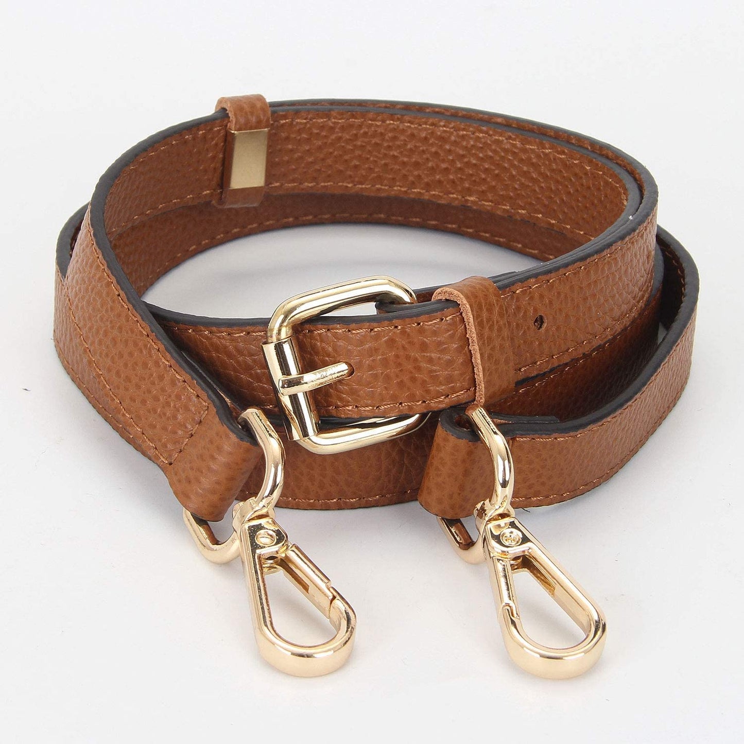 LIVE UP Full Grain Leather Adjustable Replacement Cross Body Purse Shoulder Strap Handbag Bag Wallet, 2/3” Wide(Brown)