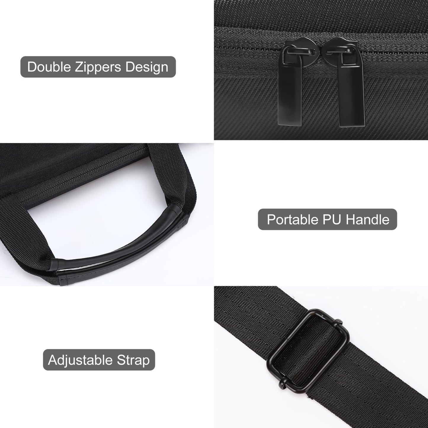 MOSISO Laptop Bag for Men,15-16 inch Computer Bag Compatible with MacBook Air 15 inch/Pro 16 inch, HP, Dell, Lenovo, Asus, Acer, Hard Shell Laptop Case with Front Pocket&Shoulder Strap, Black