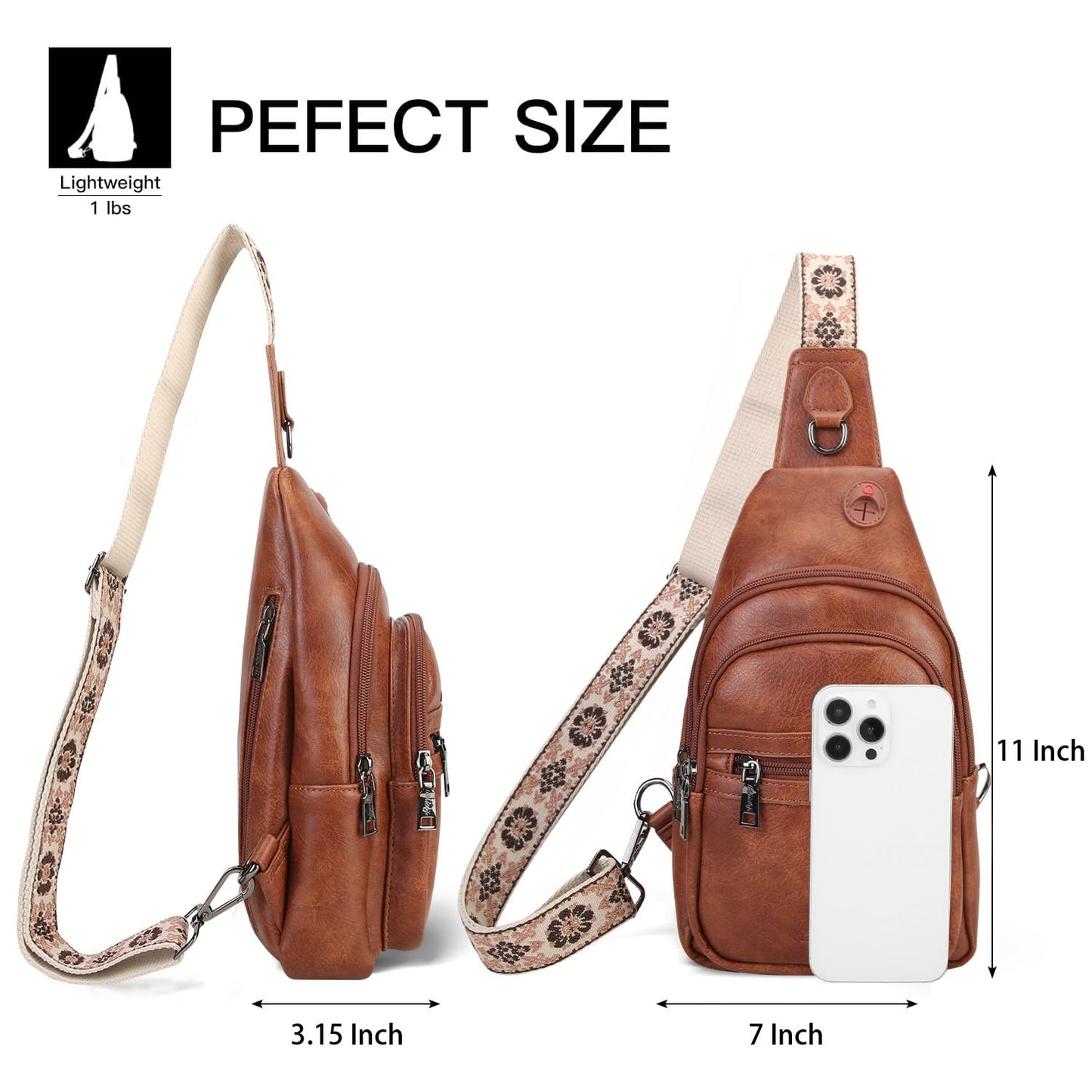 HiChiclife Sling Bag for Women Crossbody Bags for Women Trendy Crossbody purse Fanny Pack Chest Bag for Travel