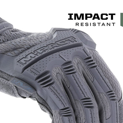 Mechanix Wear: M-Pact Tactical Gloves with Secure Fit, Touchscreen Capable Safety Gloves for Men, Work Gloves with Impact Protection and Vibration Absorption (Grey, Small)