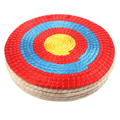 DOSTYLE Traditional Hand-Made Solid Straw Round Archery Target Shooting Bow Coloured Rope Target Face Five Layers for Recurve Bow Long Bow Compound Bows