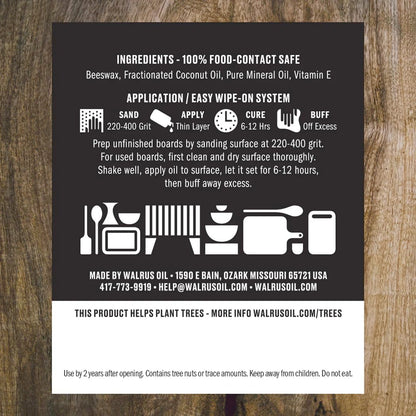 WALRUS OIL - Cutting Board Oil and Wood Butcher Block Oil, 128 oz / 1 gallon Jug