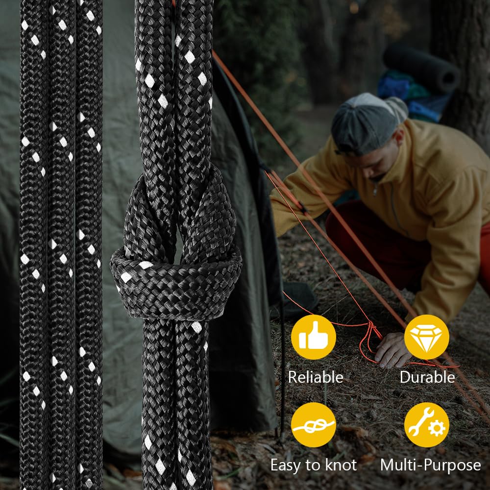 750Ib Reflective Paracord Rope, para Cord Lanyard, Parachute Spool Cord
