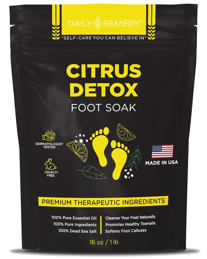 Tea Tree Oil Foot Soak with Epsom Salt - Made in USA - 16 Ounces