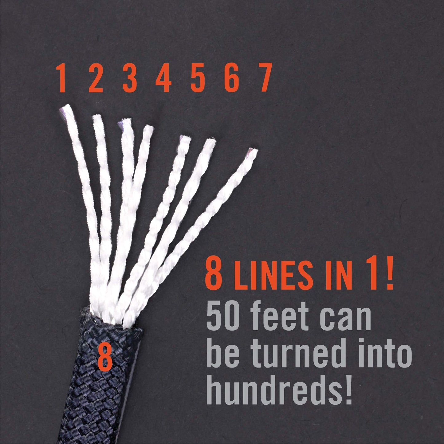 Atwood Rope MFG 550 Paracord 100 Feet 7-Strand Core Nylon Parachute Cord Outside Survival Gear Made in USA | Lanyards, Bracelets, Handle Wraps, Keychain (Hydro)