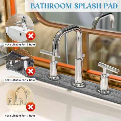 2 Pcs Faucet Mat for Kitchen Sink Splash Guard for Kitchen Sink Faucet Dish