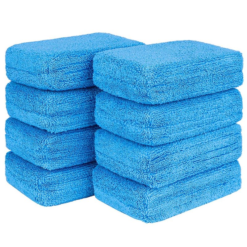HOMEXCEL Microfiber Applicator Pads, Scratch-Free Car Wash Sponge for Cleaning, Premium Wax Foam Applicator Pads for Car Detailing, 5”x3”, 8Pack