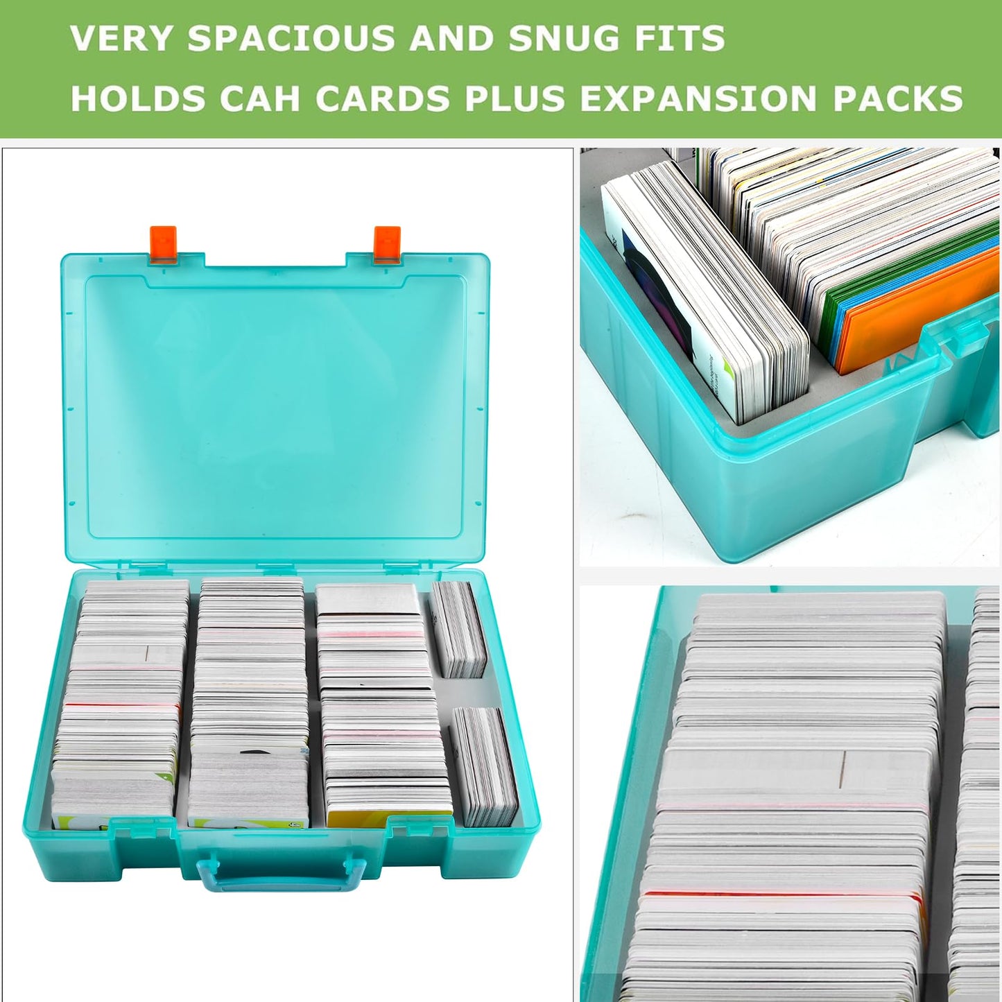 ALKOO 2200+ Large Trading Card Storage Box Case Holder for Kids Against Maturity, C.A.H MTG Deck Organizer for Cards Against Humanity/for Magic The Gathering Sports Cards& Expansions