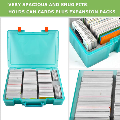 ALKOO 2200+ Large Trading Card Storage Box Case Holder for Kids Against Maturity, C.A.H MTG Deck Organizer for Cards Against Humanity/for Magic The Gathering Sports Cards& Expansions