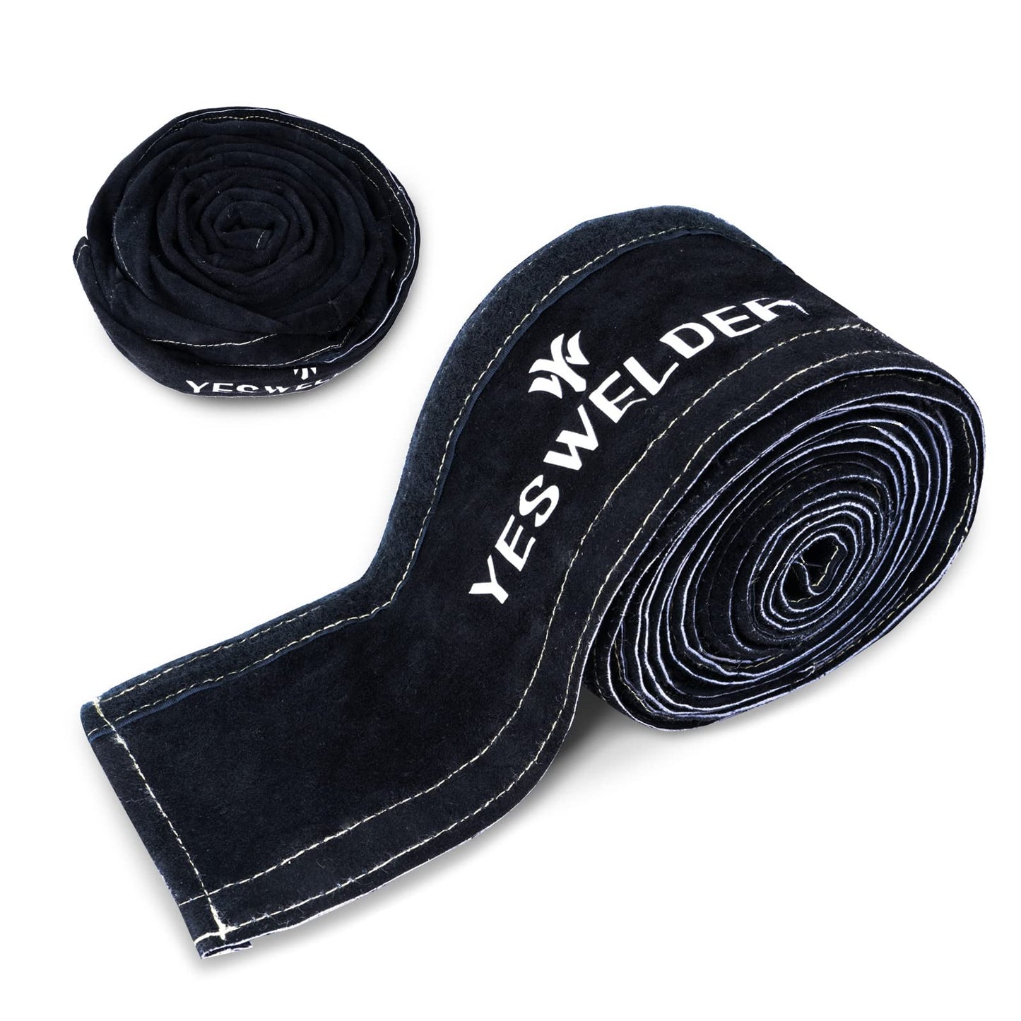 YESWELDER TIG Welding Torch Cable Cover Flame Resistant Leather Black Cover 7.6 Meters(25 Feet Length)