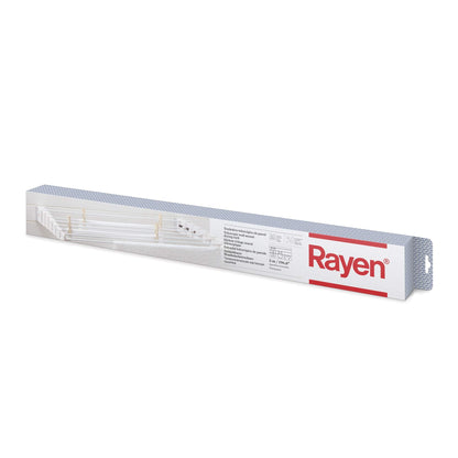 Rayen 0027.01 Wall Mounted Telescopic Clothesline, Painted Steel,ABS, White, 80 x 37 cm