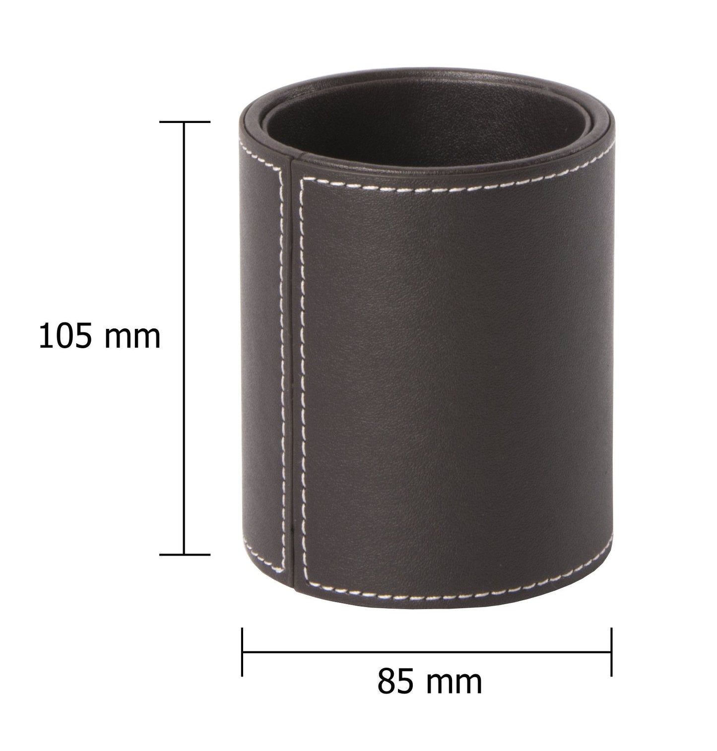 Osco BPUPP1 Faux Leather Pen Pot - Brown