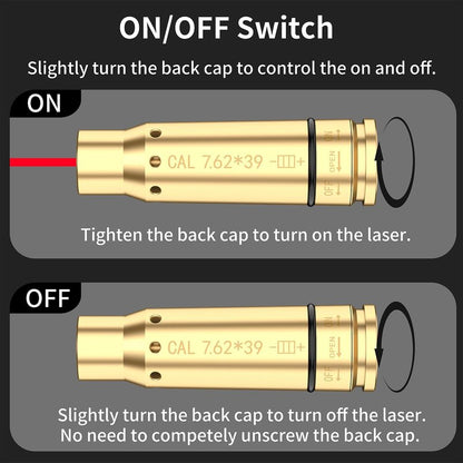 Tipfun Laser Bore Sights for 223/9MM/7.62X39MM/.243/308WIN/12GA/30-06/.25/270/ 45ACP Red Laser Boresighters with 20 Batteries Bore Sighting Kit for Sights and Scopes