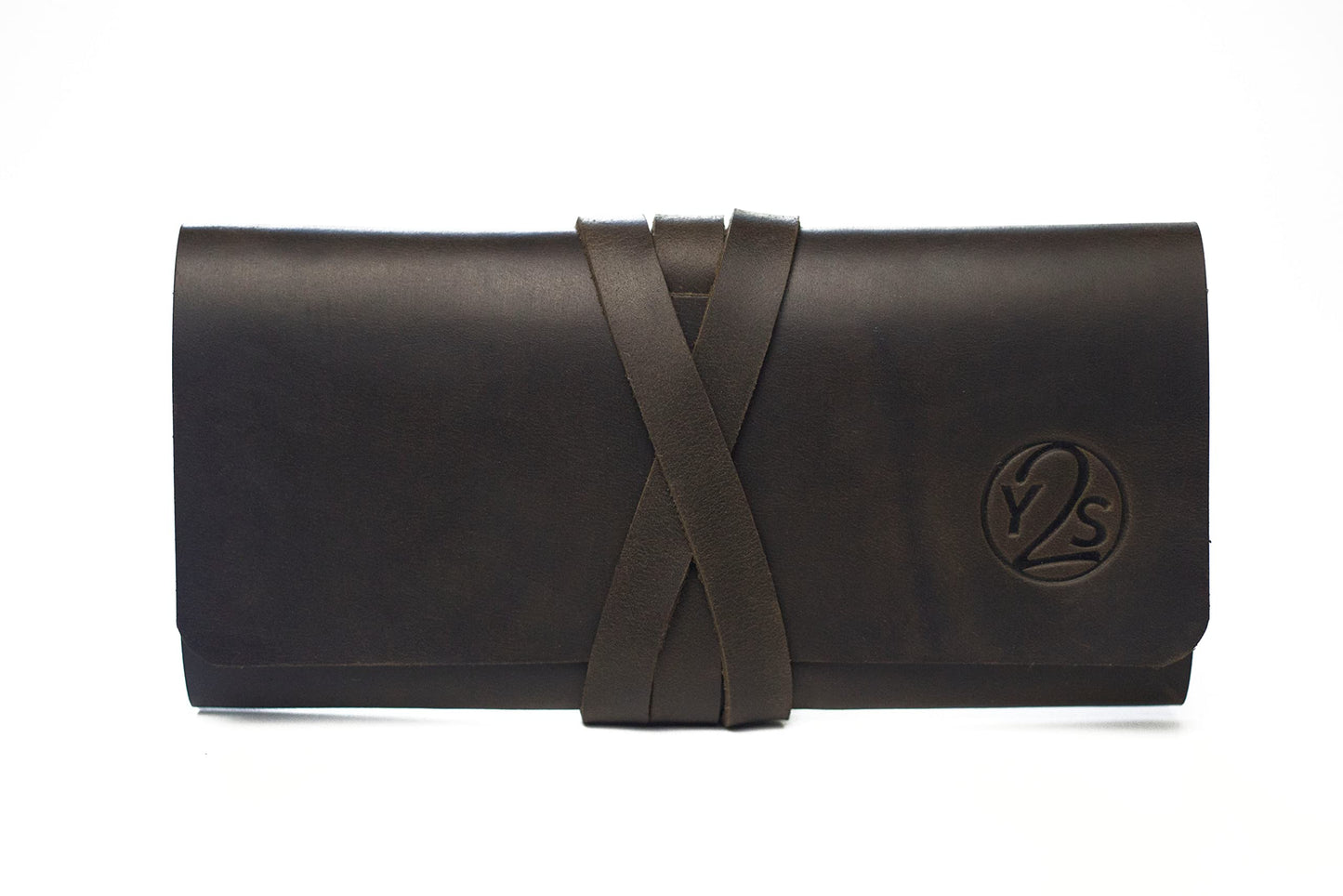 Leather Cord Organizer Wrap for Cables - Brown