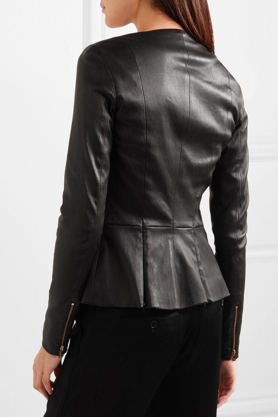 Captain Cory Womens Drowned Black Biker Lambskin Genuine Leather Designer Jacket The Perfect Women's Day Outfits for Biker Babes and Classy Women's Large