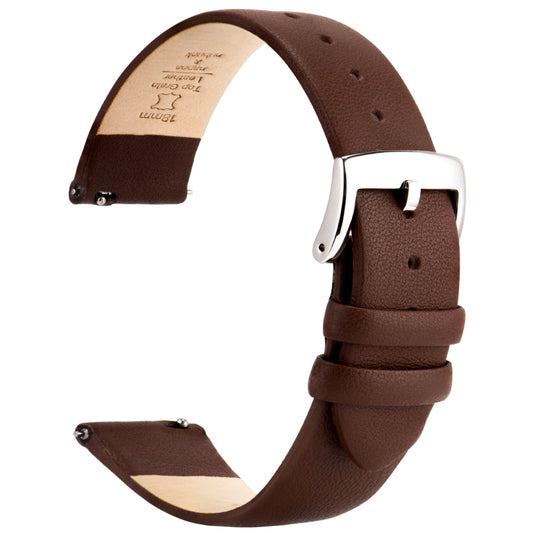 OTTOODY Leather Watch Straps Quick Release Watch Band, Elegant & Ultra Soft Top Grain Leather Watch Strap for Women Men, Choice of Color & Width 22mm 20mm 18mm 16mm 14mm 12mm for Watch & Smartwatch