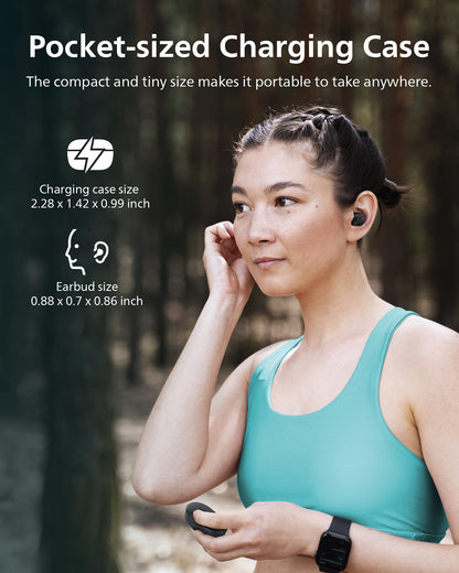 Philips TAT1219 True Wireless Bluetooth Earbuds - 18 Hours Play Time, Dynamic Bass, Clear Calls, IPX4 Water Resistant, Black