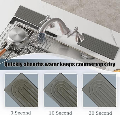 Stargaz Faucet Mat For Kitchen Sink，Sink stone quick dry around faucet
