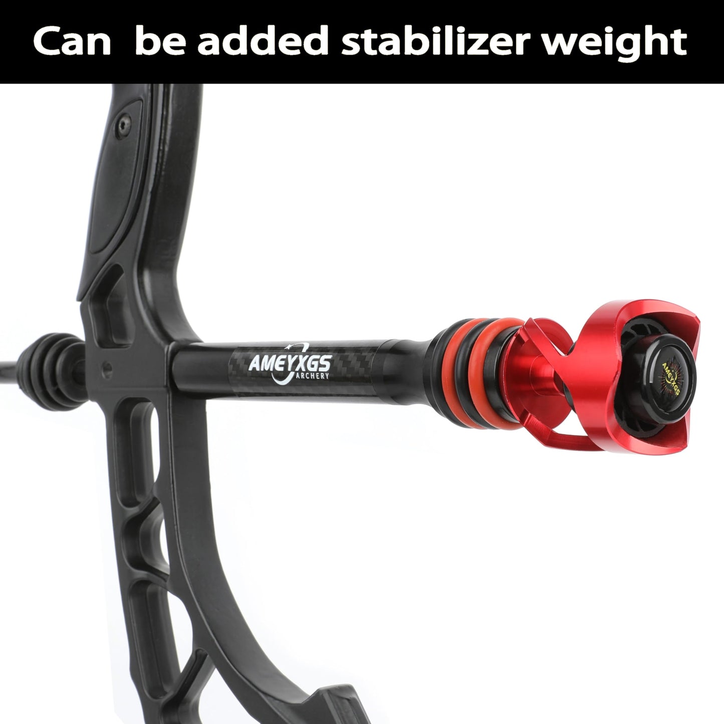 AMEYXGS 6/8/10/12 Inch Archery Bow Stabilizer Carbon Fiber Balance Bar Rod Side Rod Stabilizer Dampen Weight for Compound Bow Recurve Bow Accessory (Blue, 8 Inch)